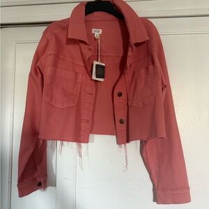 a.n.a Women's Coral Cropped Jean Jacket